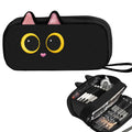 Large Capacity Pencil Case with Embroidered Animal Design