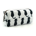 Cute Black Cat Pencil Case with Zipper and Organized Storage
